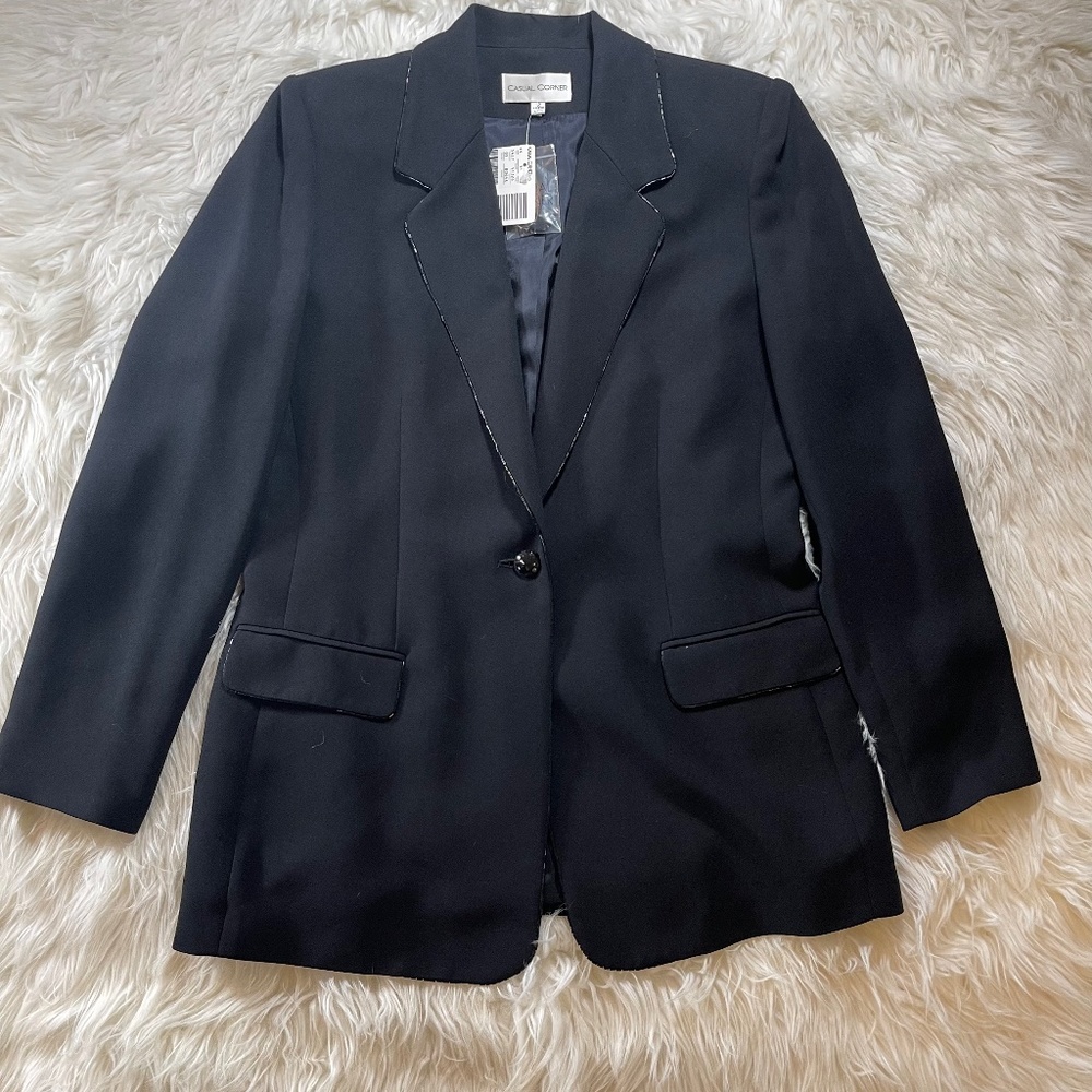 Black Blazer with Sequin Detail